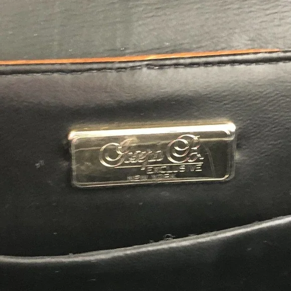 New York & Company Joseph B. Exclusive Leopard Brown Leather Shoulder Bag Purse - Picture 6 of 9